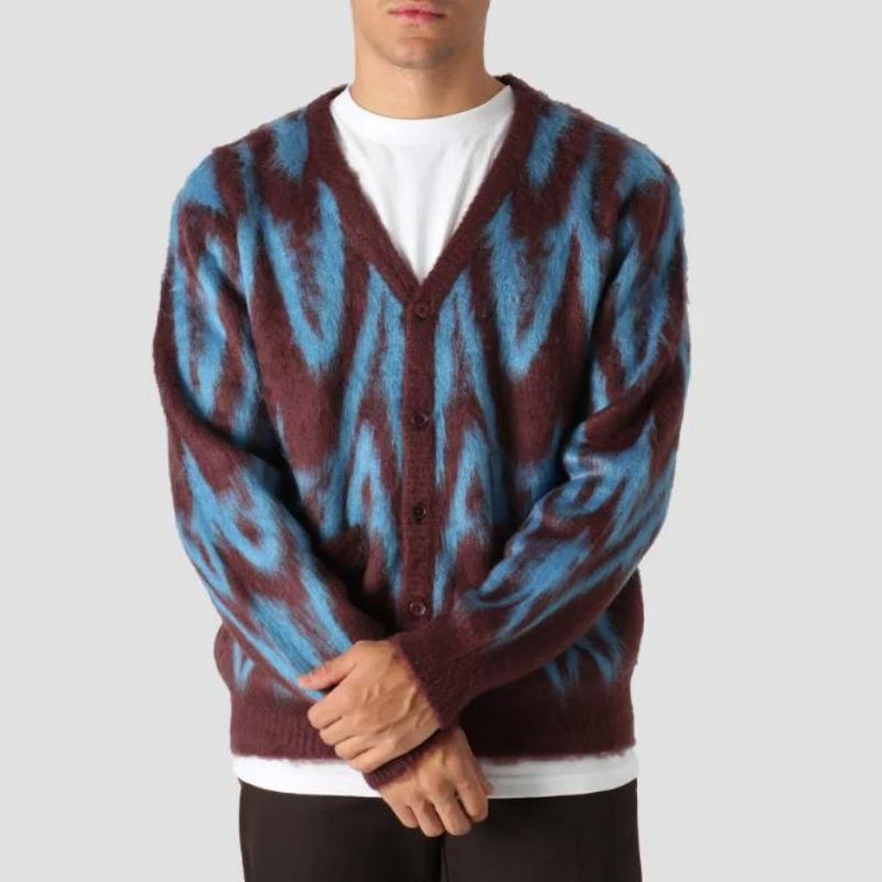 Brugerdefineret mønster strikket Jacquard Design Men \\\\ \'s cardigan sweater
